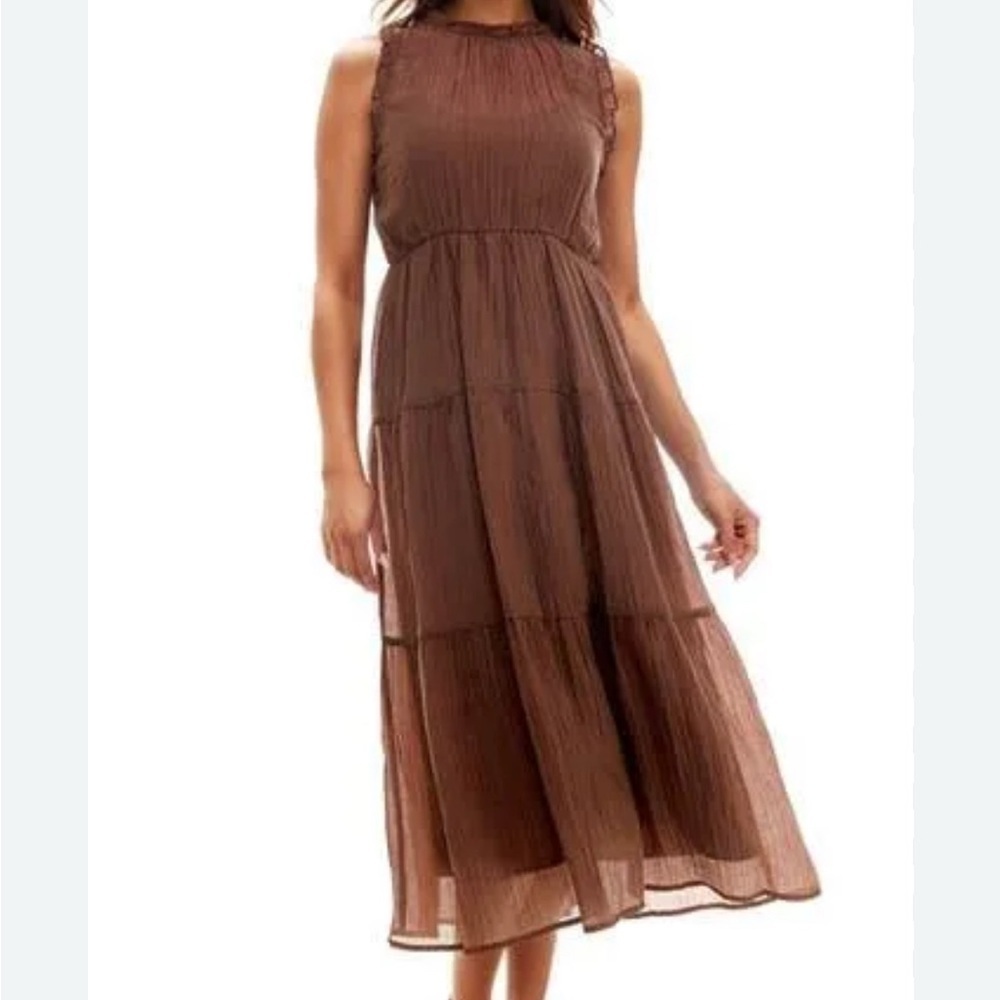 NWT Socialite Brown Midi Dress - XS